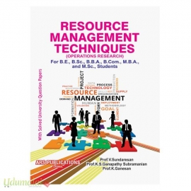 Resource Management Techniques (Operations Research) For B.sc,B.B.A,B.com,M.B.A, and M.sc